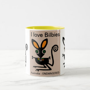 Tasse 2 Couleurs Australie - J'aime BILBIES - Nature - Faune