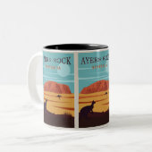Tasse 2 Couleurs Australie, Uluru Travel Wild Adventure Outback (Devant gauche)