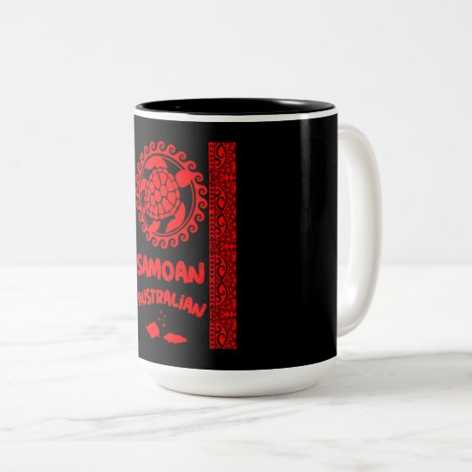 Tasse 2 Couleurs Australiens samoans (Devant droit)