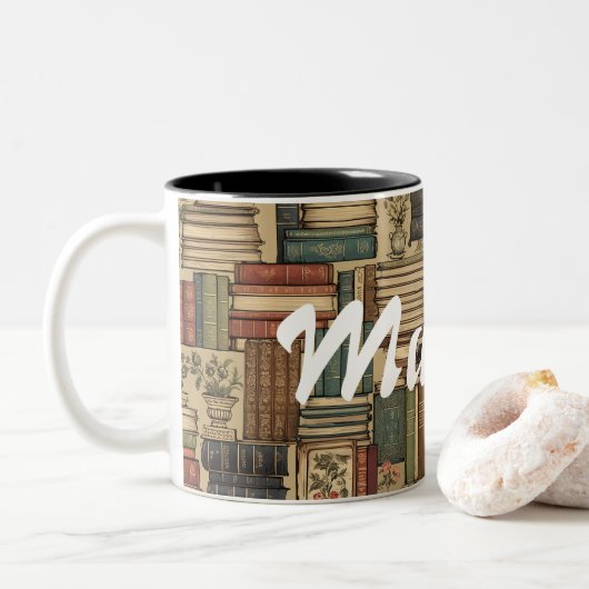 Tasse 2 Couleurs Auteur de livres (Avec donut)