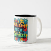 Tasse 2 Couleurs Autisme Genius (Devant droit)