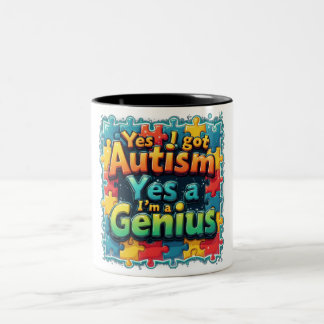 Tasse 2 Couleurs Autisme Genius