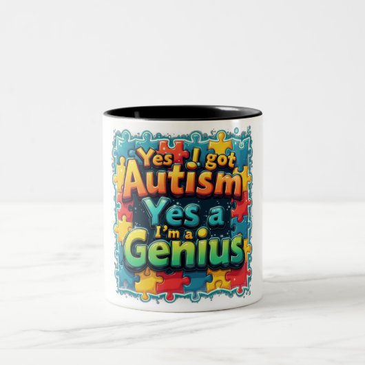 Tasse 2 Couleurs Autisme Genius (Centre)