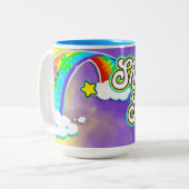 Tasse 2 Couleurs Autisme Puzzle Étoiles (Devant gauche)