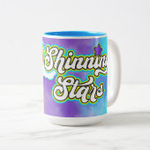 Tasse 2 Couleurs Autisme Puzzle Étoiles (Devant droit)