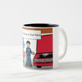 Tasse 2 Couleurs Auto Mechanic - Dessin masculin par PrintedPerfect (Devant droit)