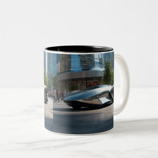 Tasse 2 Couleurs Auto Wow ! Future Car (Devant droit)