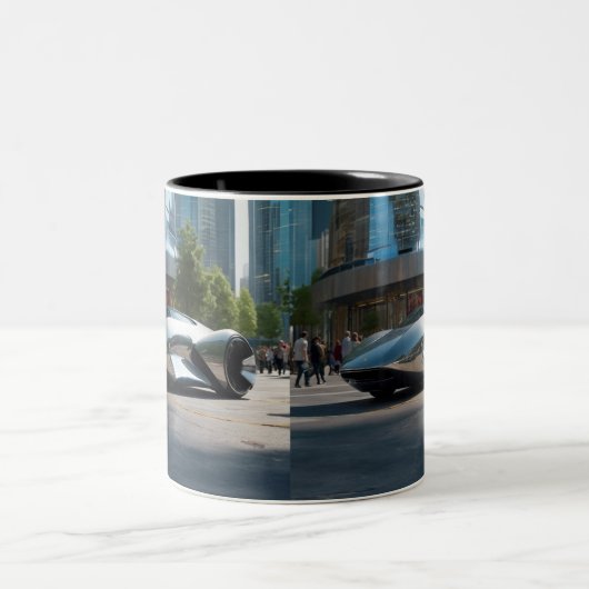 Tasse 2 Couleurs Auto Wow ! Future Car (Centre)