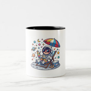 Tasse 2 Couleurs Autocollant d'astronaute Kawaii mignon d'été de pl