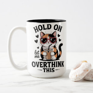 Tasse 2 Couleurs Autocollant de café glacé pour chat calico identif