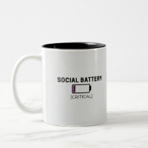Autocollant Minimaliste Batterie Sociale Faible