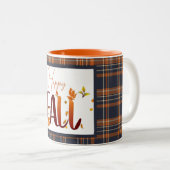 Tasse 2 Couleurs automne/automne/feuille/plaid (Devant droit)