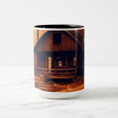 Tasse 2 Couleurs Automne/Automne/Halloween/Peinture rustique (Centre)