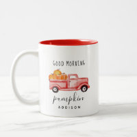 Automne Bonjour Citrouille Vintage Nom du camion D