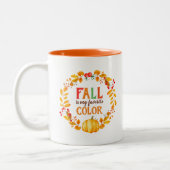 Tasse 2 Couleurs Automne est ma couleur préférée Feuilles Automne C (Gauche)