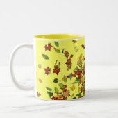 Tasse 2 Couleurs AUTOMNE / FEUILLES D'AUTOMNE, Jaune (Gauche)