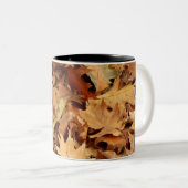 Tasse 2 Couleurs automne, feuilles sèches (Devant droit)