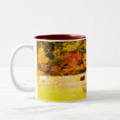 Tasse 2 Couleurs Automne Vache Champ Nature Art Personnalisé (Gauche)