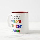 Tasse 2 Couleurs Autres T-shirts et cadeaux Papaw les plus connus (Devant gauche)