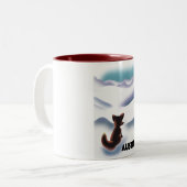 Tasse 2 Couleurs Autriche poster de voyage ski (Devant gauche)
