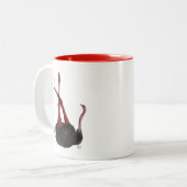 Tasse 2 Couleurs Autruche avec pattes rayées (Devant gauche)