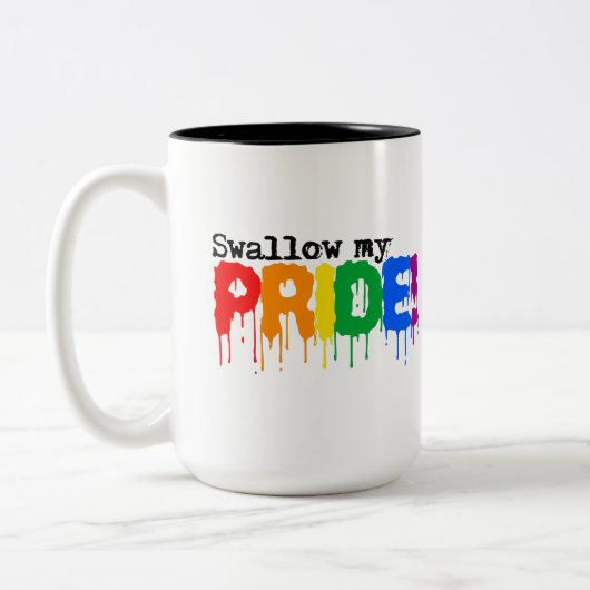 Tasse 2 Couleurs Avaler ma fierté (Gauche)