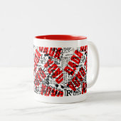 TASSE 2 COULEURS AVANT GARDE 1922 DADA ART TEXTE DESIGN (Devant droit)