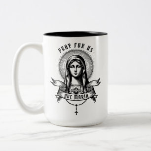 Tasse 2 Couleurs Ave Maria prie pour nous