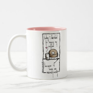 Tasse 2 Couleurs Avec bonheur café
