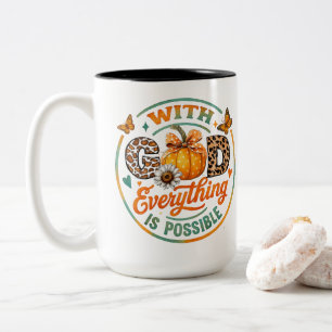 Tasse 2 Couleurs Avec Dieu, tout est possible