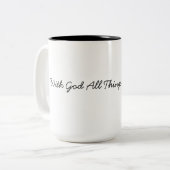 Tasse 2 Couleurs Avec Dieu Tout Est Possible (Devant gauche)