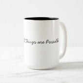 Tasse 2 Couleurs Avec Dieu Tout Est Possible (Devant droit)