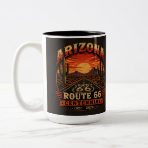 Tasse 2 Couleurs Aventure café du centenaire de la route 66 sud-oue