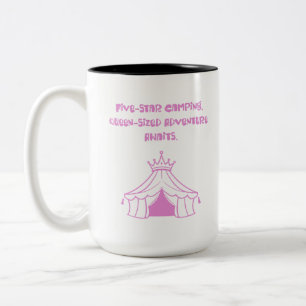 Tasse 2 Couleurs Aventure de luxe reine taille Camping cinq étoiles