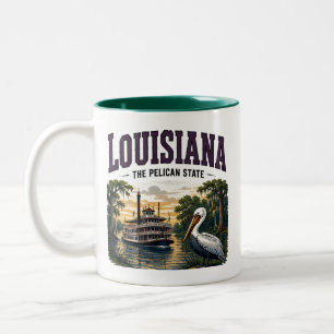 Tasse 2 Couleurs Aventure du patrimoine des bayous de Louisiane