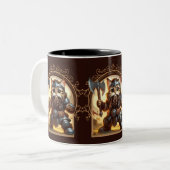 Tasse 2 Couleurs Aventure Imaginaire Feline (Devant gauche)