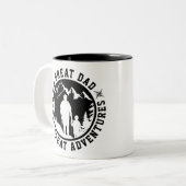 Tasse 2 Couleurs Aventure Père & Fils | FÊTE DES PÈRES | Blanc (Devant gauche)