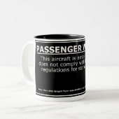 TASSE 2 COULEURS AVERTISSEMENT DE PASSAGER (Devant gauche)