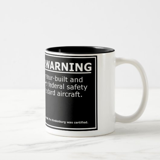 TASSE 2 COULEURS AVERTISSEMENT DE PASSAGER (Droit)