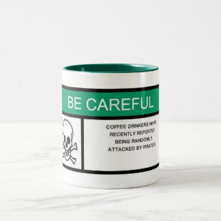 Tasse 2 Couleurs Avertissement de pirate