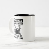 Tasse 2 Couleurs Avertissement de tambour (Devant gauche)