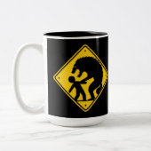 Tasse 2 Couleurs Avertissement Panneau routier Werewolves (Gauche)