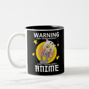 Tasse 2 Couleurs avertissement peut commencer à parler de anime