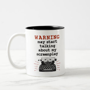 Tasse 2 Couleurs Avertissement Peut Commencer À Parler De Mon Écr