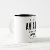 Tasse 2 Couleurs Aviana Nom personnalisé (Devant gauche)