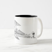 Tasse 2 Couleurs avion d'air vintage (Devant droit)