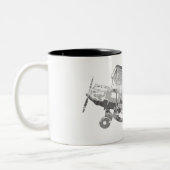 Tasse 2 Couleurs avion d'air vintage (Gauche)