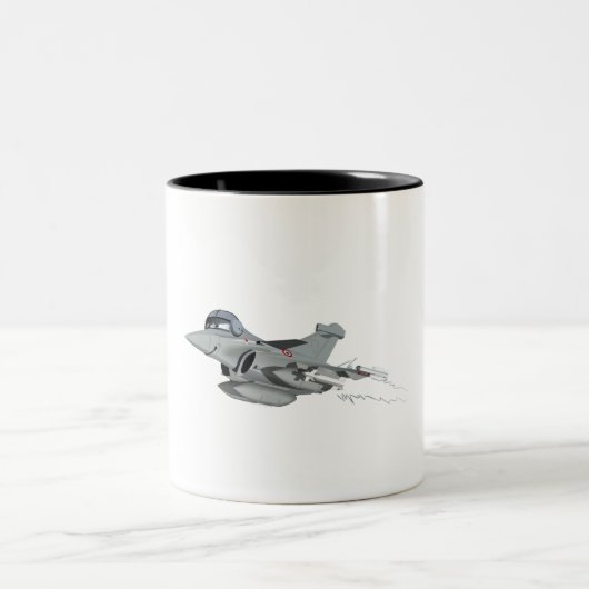 Tasse 2 Couleurs Avion de dessin (Centre)