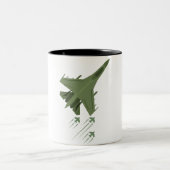 Tasse 2 Couleurs avion militaire (Centre)
