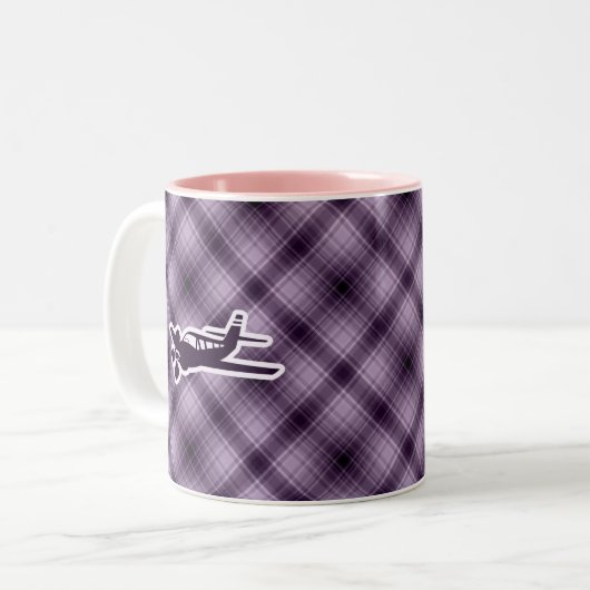 Tasse 2 Couleurs Avion pourpre (Devant gauche)